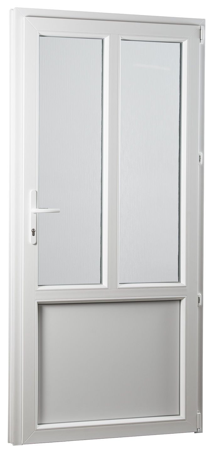 SKLADOVE-OKNA.sk Vedľajšie vchodové dvere REHAU Smartline+, pravé, 980 x 2080 mm, biela