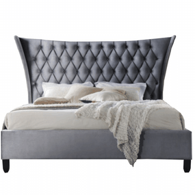 Kondela Manželská posteľ, sivá/wenge, 180x200, ALESIA