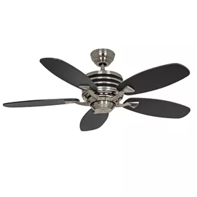 CasaFan Stropný ventilátor Eco Gamma 103 cm orech/čierna, Obývacia izba / jedáleň, kov, drevo, K: 33.5cm