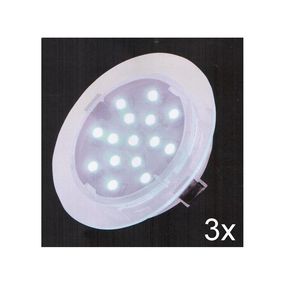 Fulgur 21072 - SADA 3x LED Podhľadové svietidlo ELESPOT 1xLED/0,7W/230V IP44