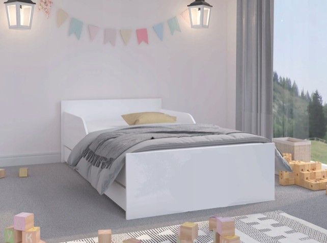 DomTextilu Univerzálna detská posteľ v klasickej bielej farbe 180 x 90 cm  Biela 46936