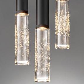 OleV OLEV Beam Stick Glass on/off 2 700K 23, 7 cm čierna, Obývacia izba / jedáleň, hliník, sklo, 6.2W, K: 23.7cm