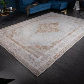 Estila Orientálny sivo-hnedý vzorovaný koberec Caubbar II s vintage efektom 350cm