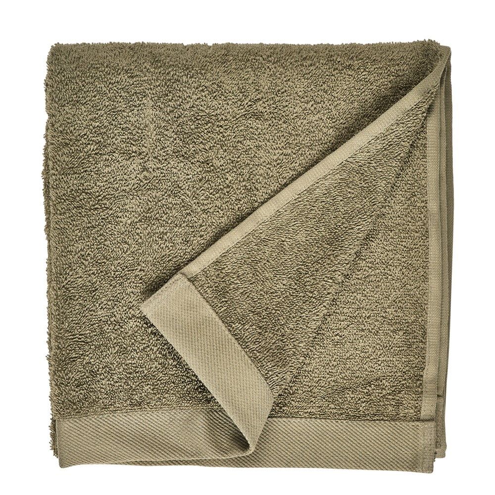Olivovozelený uterák z froté bavlny Södahl, 100 x 50 cm