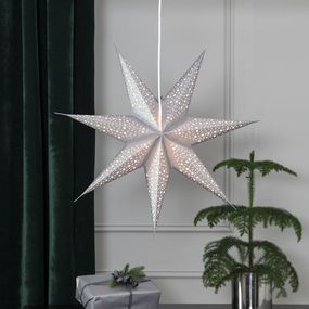 STAR TRADING Hviezda Blinka bez osvetlenia Ø 60 cm strieborná, papier