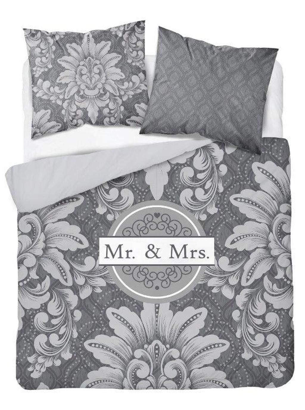 DomTextilu Šedé bavlnené posteľné obliečky s moderným vzorom 3 časti: 1ks 160 cmx200 + 2ks 70 cmx80 70 x 80 cm 32576-162890