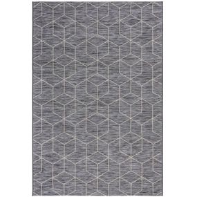 Flair Rugs koberce Kusový koberec Lipari Napoli Black – na von aj na doma - 120x170 cm