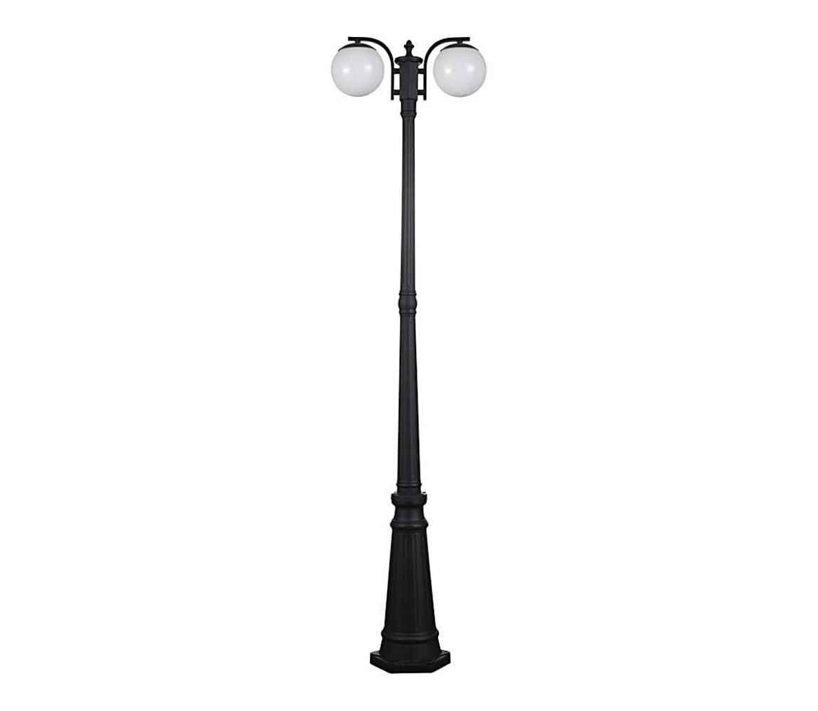 Vonkajšia lampa 2xE27/60W/230V IP44 199 cm čierna