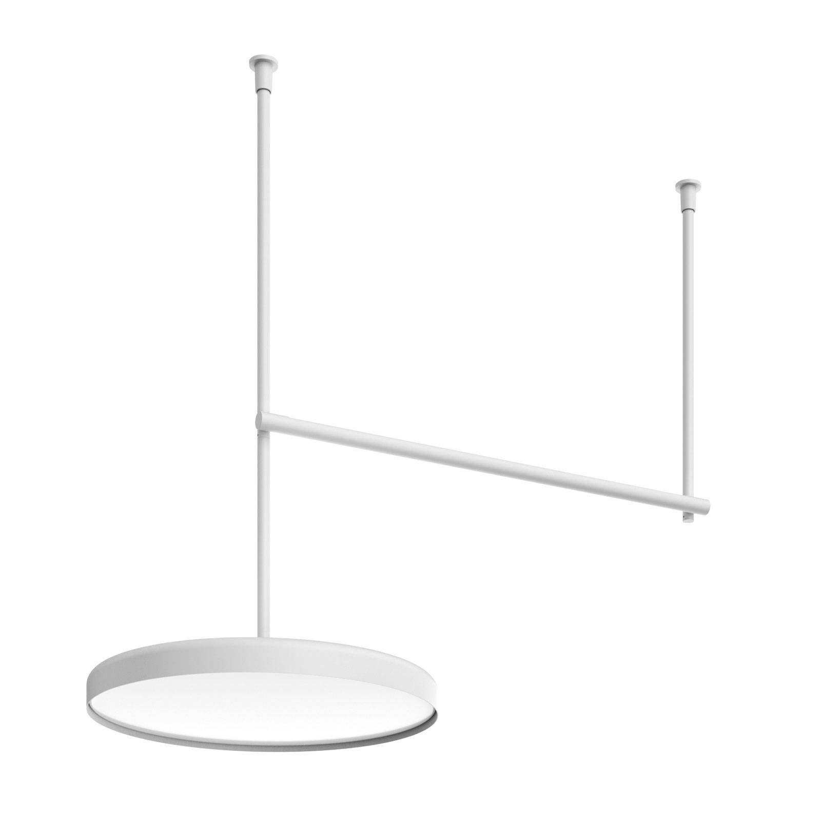 FLOS Infra-Structure C3 stropná LED lampa, biela, Obývacia izba / jedáleň, lisovaný hliník, P: 120.1 cm, K: 112.8cm