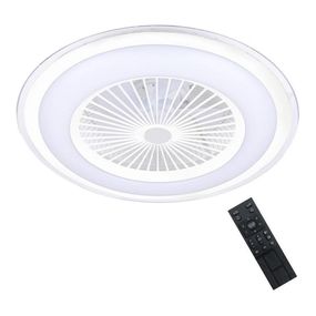 LED Stmievateľné stropné svietidlo s ventilátorom ZONDA LED/48W/230V biela + DO