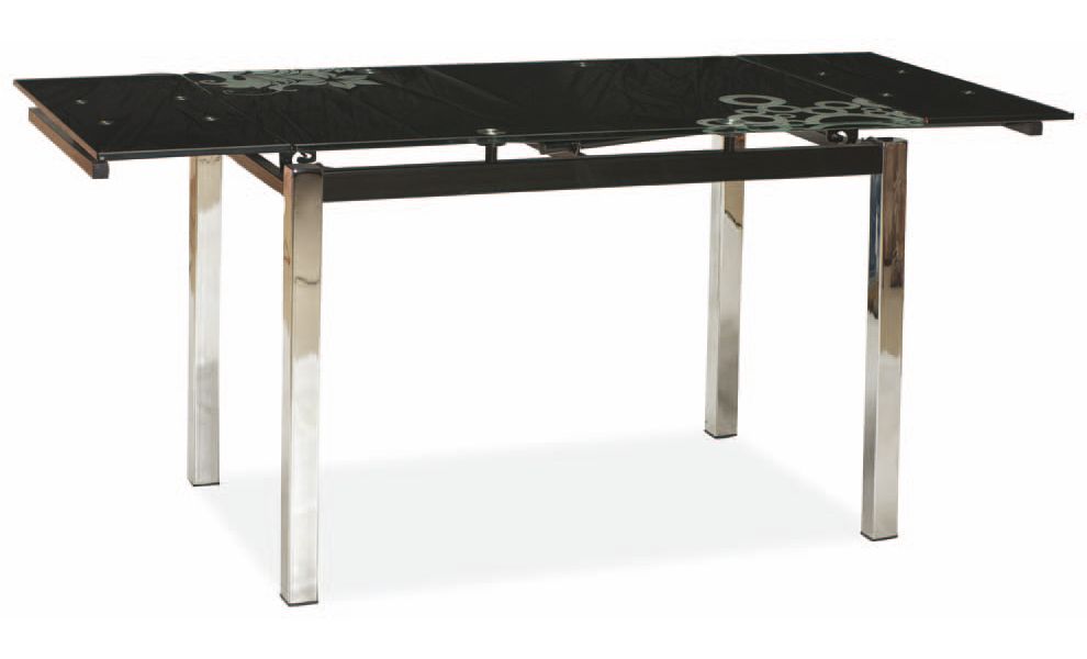 Rozkladací jedálenský stôl GT-017 čierny