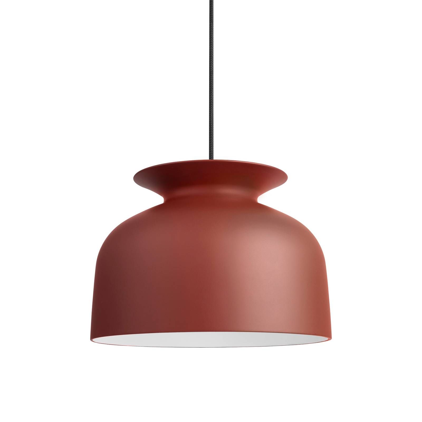 GUBI Ronde závesná lampa Ø 40 cm hrdzavočervená, Obývacia izba / jedáleň, práškom potiahnutý hliník, E27, 70W, K: 28cm