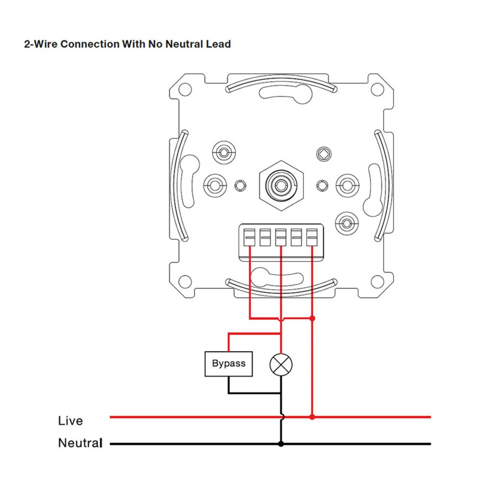 The Light Group SLC SmartOne AC nástenný stmievač 250 W ZigBee, plast, 250W, L: 5.9 cm, K: 5.9cm