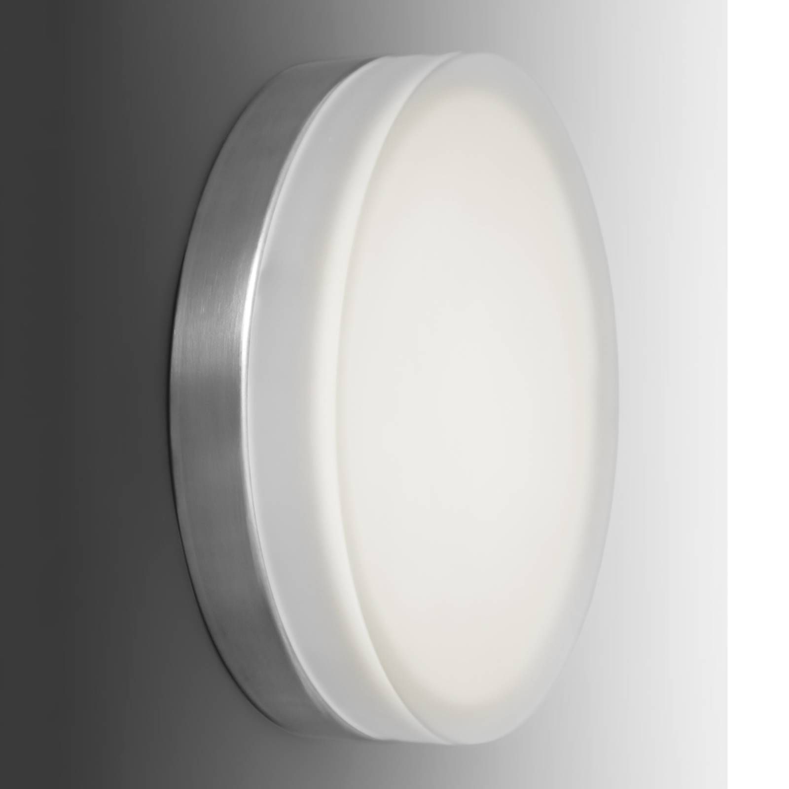 Akzentlicht Okrúhle nástenné LED svietidlo Briq 01, 3 000 K, Obývacia izba / jedáleň, sklo, ušľachtilá oceľ, 18W