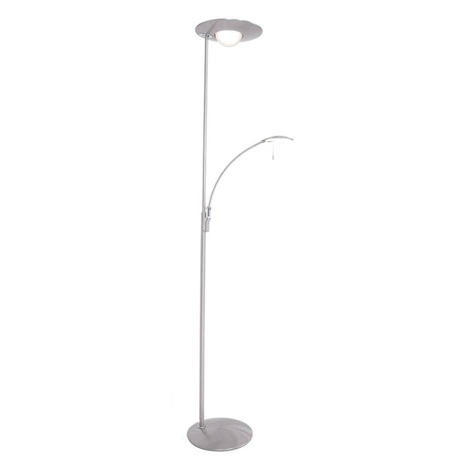 Steinhauer So stmievačom -LED stojaca lampa Zenith na čítanie, Obývacia izba / jedáleň, oceľ, K: 185cm