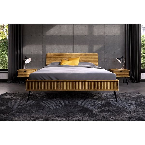 Dvojlôžková posteľ z dubového dreva 160x200 cm Kula 1 - The Beds