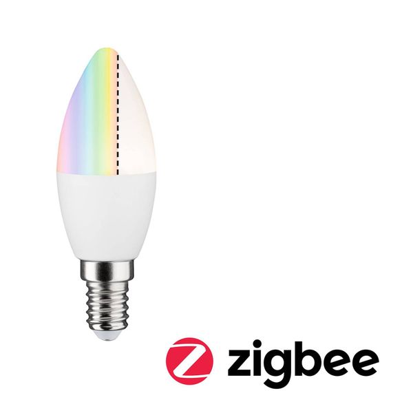 Paulmann LED žiarovka E14 6, 3W ZigBee RGBW stmieva, E14, 6.3W, Energialuokka: G, P: 10.5 cm