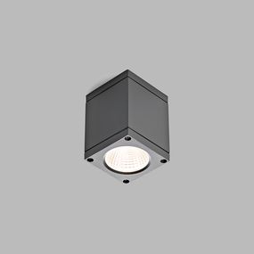 LED2 5130334 KUBO A stropné hranaté extériové svietidlo 80mm 6W/250lm 3000K IP54 antracit