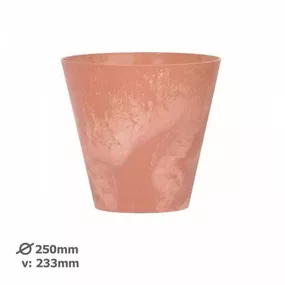 Kinekus Kvetináč plastový, priemer 25cm, TUBUS BETON EFFECT, terakota