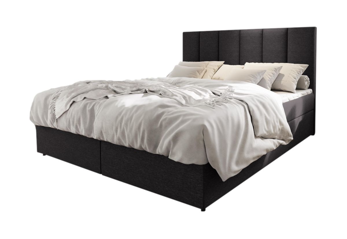 Expedo Čalúnená posteľ boxspring KARDI, 180x200, sawana 05 + topper