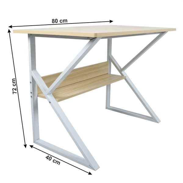 Písací stôl Tarcal 80 - dub / biela