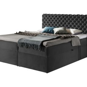 Expedo Čalúnená posteľ boxspring MARCH + topper, 120x200, riviera 97