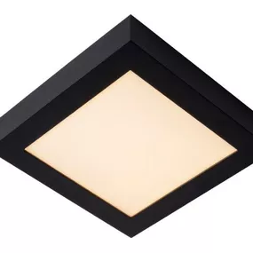 LUCIDE 28117/22/30 BRICE štvorcové stropné stmievateľné kúpeľňové LED svietidlo 22W IP44 čierna