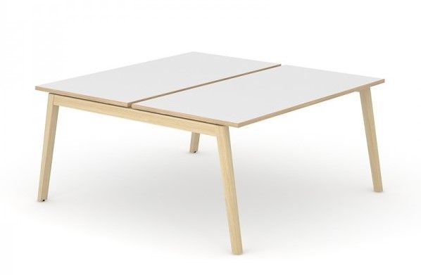 NARBUTAS - Dvojmiestny pracovný stôl NOVA WOOD lamino 160x164 cm