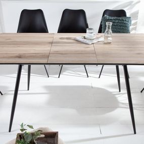 Estila Retro rozťahovací obdĺžnikový jedálenský stôl Roanne z dreva a kovu 120-160cm