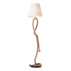 Brilliant Stojaca lampa Sailor s rámom z lana, Obývacia izba / jedáleň, lano, textilné, E27, 40W, K: 175cm