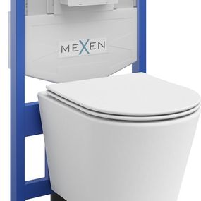 MEXEN/S - WC predstenová inštalačná sada Fenix XS-F s misou WC Rico + sedátko softclose, biela mat 68030724001