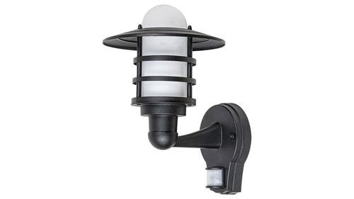 Rabalux 7679 vonkajšia nástenná lampa Darrington 1x20W | E27 | IP44 - pohybové čidlo, čierna farba