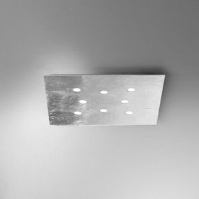ICONE Slim – ploché stropné LED svietidlo 8 biele, Obývacia izba / jedáleň, hliník, 32W, P: 45 cm, L: 45 cm, K: 2.5cm