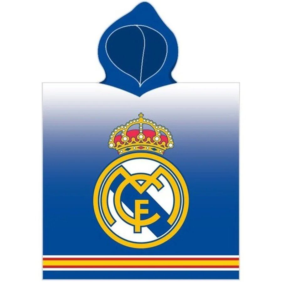 Carbotex · Dětské pončo - chlapčenská osuška s kapucňou FC Real Madrid - 100% bavlna - 55 x 110 cm