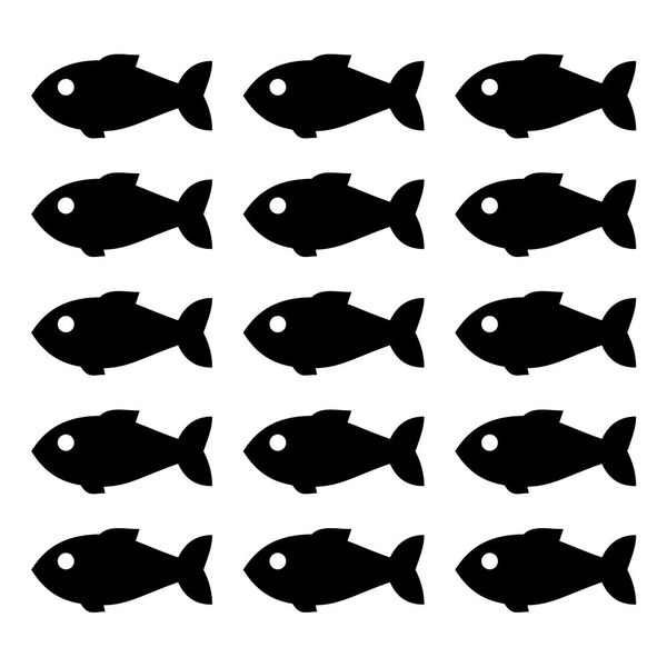 Pieris design Ryby a rybičky - sada samolepiek na stenu tmavo hnedá