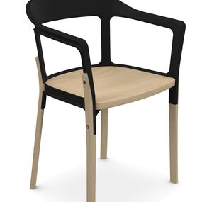 MAGIS - Stolička STEELWOOD CHAIR - buková / čierna