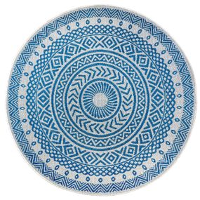 NORTHRUGS - Hanse Home koberce Kusový koberec Jaffa 105215 Petrol blue Cream kruh - 160x160 (priemer) kruh cm