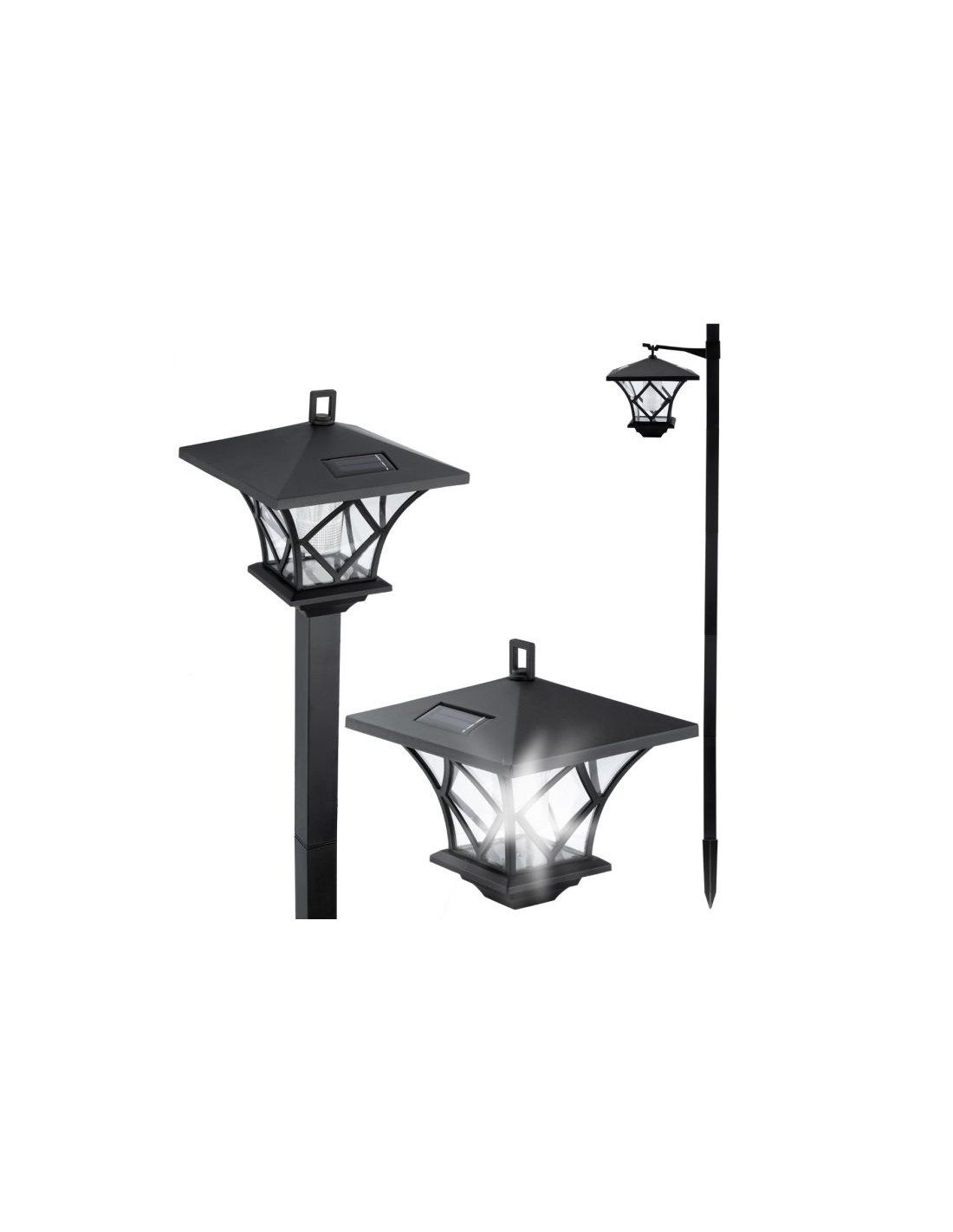 LANTERN Solárne vonkajšie záhradné svietidlo LED 155CM