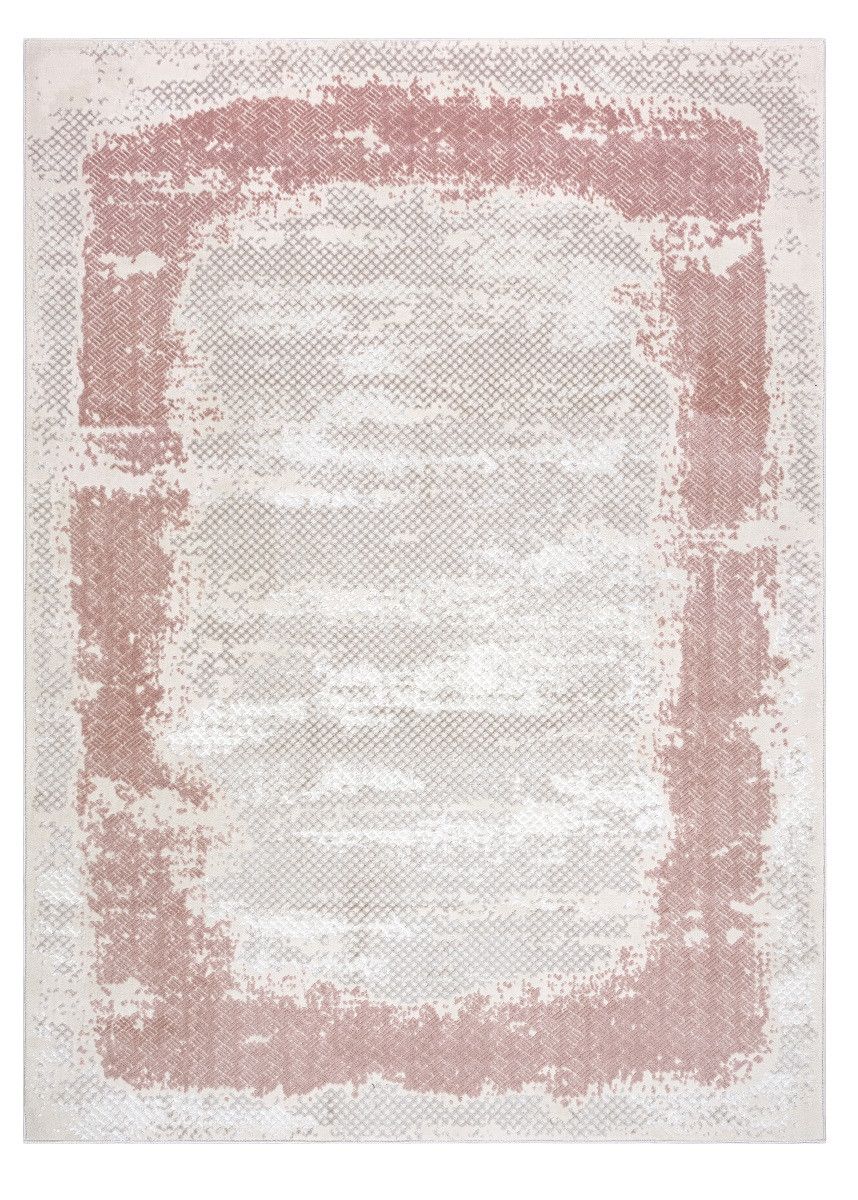 Dywany Łuszczów Kusový koberec Core A004 Frame beige/pink - 180x270 cm