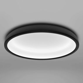 Stilnovo Stropné LED svietidlo Reflexio, Ø 46 cm, čierne, Chodba, železo, polykarbonát, 37W, K: 9.7cm