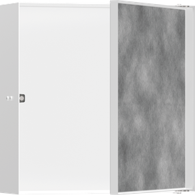 Hansgrohe XtraStoris Rock - Výklenok do steny s dvierkami pre obklady 300x300x100mm, biela matná 56085700
