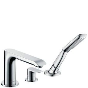 HansGrohe Metris New - Trojotvorová páková vaňová batéria na okraj vane, chróm 31190000