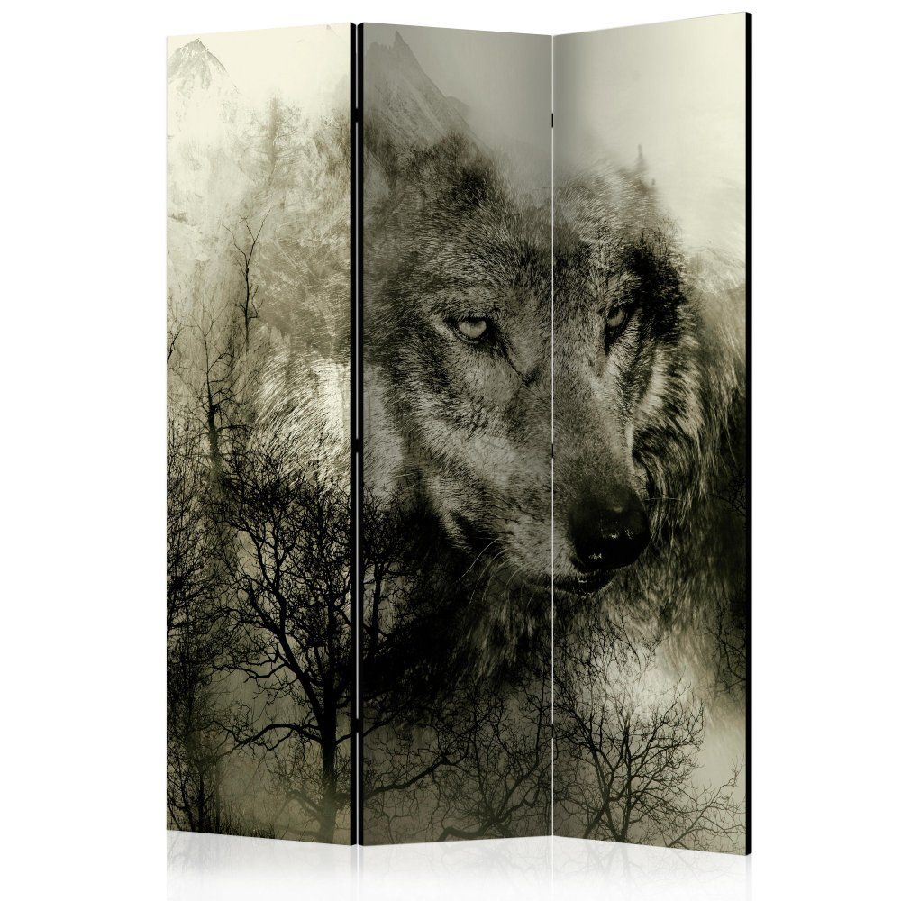 Paraván Mountain Predator (Beige) Dekorhome 135x172 cm (3-dielny)