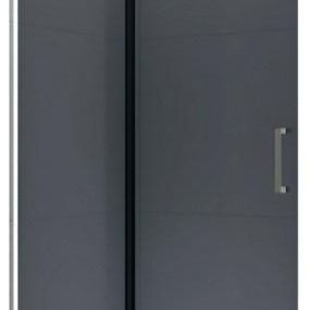 MEXEN - OMEGA posuvné dvere 140x190 cm 8 mm chróm, grey so sadou pre niku 825-140-000-01-40