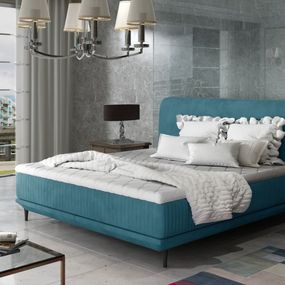 ArtElta Manželská posteľ ASTERIA | 180 x 200 cm Farba: Modrá / Jasmine 85