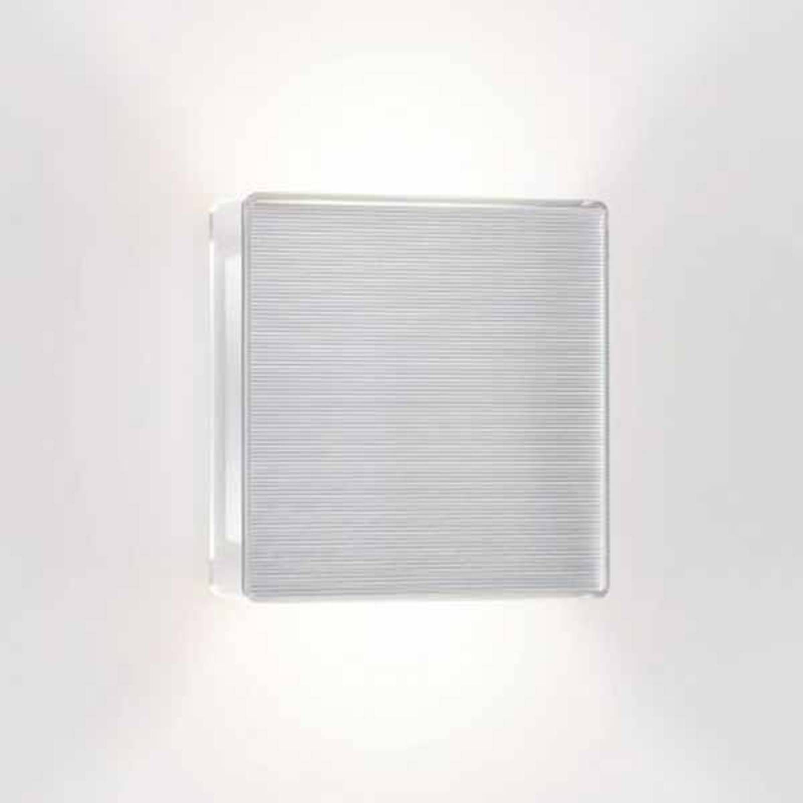 Serien Lighting serien.lighting App nástenné LED svetlo rebrované, Obývacia izba / jedáleň, hliník, polykarbonát, plexisklo, 15W, L: 17 cm, K: 17cm