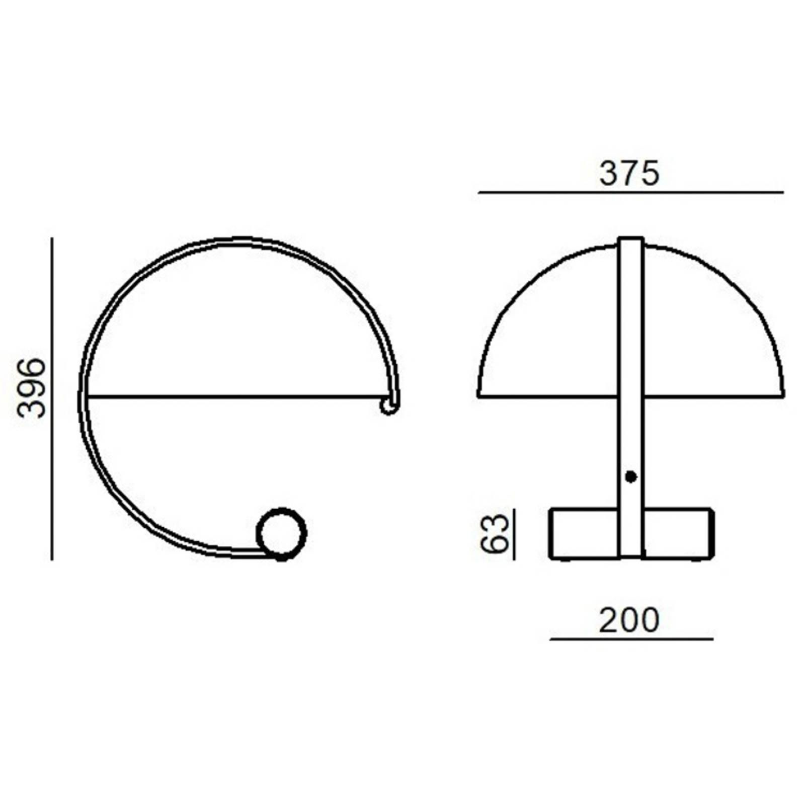 Stilnovo Meta stolová LED lampa + E27 červená, Obývacia izba / jedáleň, železo, trojvrstvové sklo, E27, 20W, K: 37.5cm