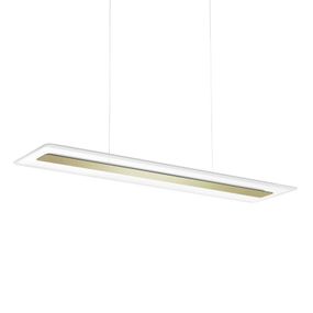 Linea Light Závesné LED Antille, sklo, obdĺžnikové, zlaté, Obývacia izba / jedáleň, sklo, železo, 45W, P: 95 cm, L: 25 cm