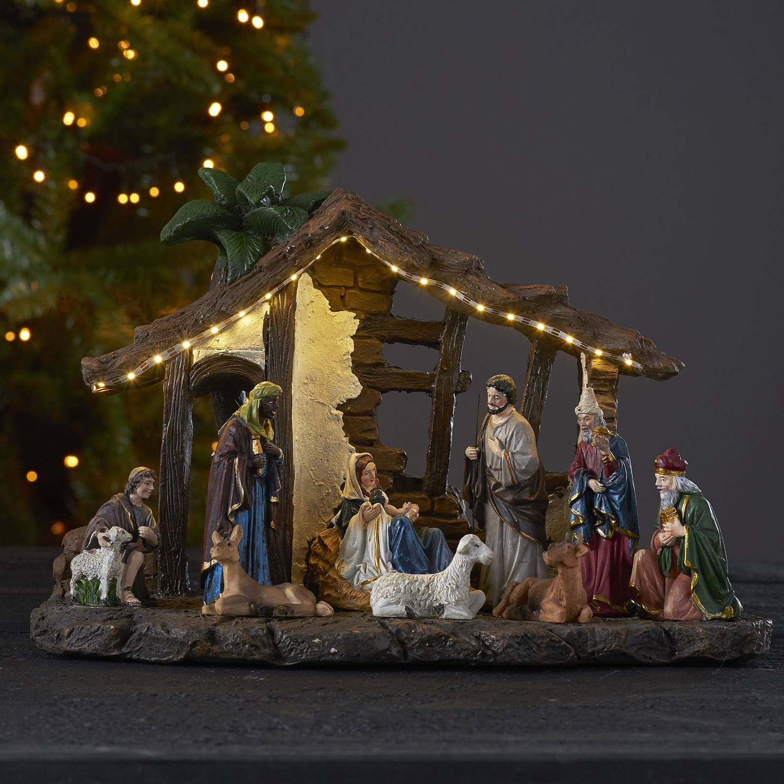 STAR TRADING LED dekoratívne svetlo Nativity, na batérie, 37 cm, plast, P: 37 cm, L: 19 cm, K: 25cm