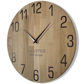 DomTextilu Luxusné veľké drevené hodiny 50 cm 47305